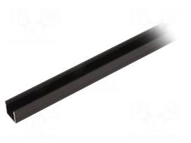 Profiles for LED modules | surface | black | L: 1m | aluminium