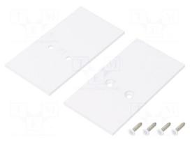 Cap for LED profiles | white | steel | Application: VARIO30