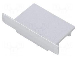 Cap for LED profiles | silver | ABS | Application: VARIO30-07 | Pcs: 2
