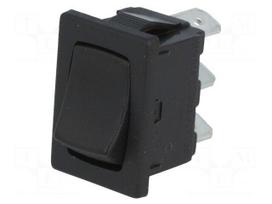 ROCKER | SPDT | Pos: 2 | ON-ON | 10A/250VAC | 10A/28VDC | black | none