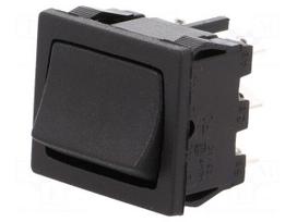 ROCKER | DPDT | Pos: 2 | ON-ON | 10A/250VAC | 10A/28VDC | black | none