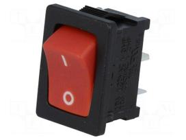 ROCKER | SPST | Pos: 2 | OFF-ON | 10A/250VAC | red-white | none | 50mΩ