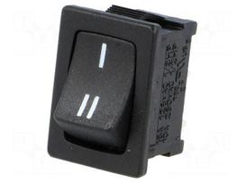 ROCKER | SPDT | Pos: 2 | ON-(ON) | 10A/250VAC | black | none | 50mΩ | UL94V-2