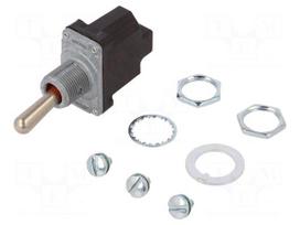 Switch: toggle | Pos: 2 | SPST | (ON)-OFF | 6A/230VAC | 15A/28VDC | IP67