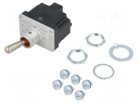 Switch: toggle | Pos: 2 | DPST | (OFF)-ON | 6A/230VAC | 18A/28VDC | IP67