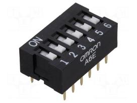 Switch: DIP-SWITCH | Poles number: 6 | ON-OFF | 0.025A/24VDC | Pos: 2