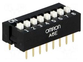 Switch: DIP-SWITCH | Poles number: 8 | ON-OFF | 0.025A/24VDC | Pos: 2