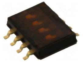Switch: DIP-SWITCH | Poles number: 4 | ON-OFF | 0.025A/24VDC | Pos: 2