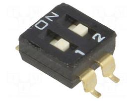 Switch: DIP-SWITCH | Poles number: 2 | ON-OFF | 0.025A/24VDC | Pos: 2