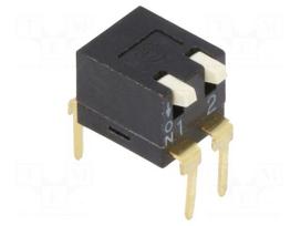 Switch: DIP-SWITCH | Poles number: 2 | ON-OFF | 0.025A/24VDC | Pos: 2
