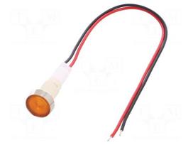 Indicator: LED | flat | 110VDC | 110VAC | Cutout: Ø10mm | 200mm leads