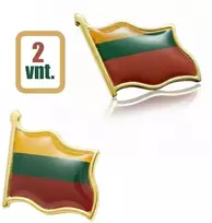 Metalinė sagė , ženkliukas , Lietuvos vėliava