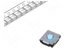 Microswitch TACT | SPST | Pos: 2 | 0.02A/15VDC | SMT | none | 0.6N | 2.5mm