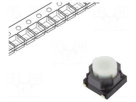 Microswitch TACT | SPST | Pos: 2 | 0.02A/15VDC | SMT | none | 6.1x6x3.5mm