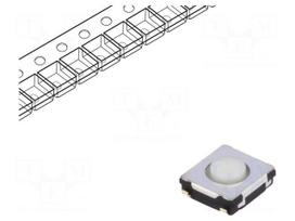 Microswitch TACT | SPST | Pos: 2 | 0.02A/15VDC | SMT | none | 1N | 2.5mm