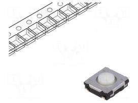 Microswitch TACT | SPST | Pos: 2 | 0.02A/15VDC | SMT | none | 1.6N | 2.5mm