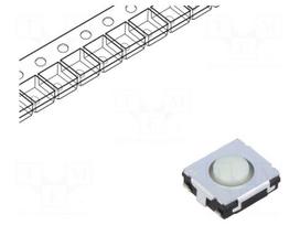 Microswitch TACT | SPST | Pos: 2 | 0.02A/15VDC | SMT | none | 1.6N | 2.5mm