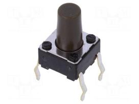 Microswitch TACT | SPST | Pos: 2 | 0.05A/12VDC | THT | 1.6N | 6x6x3.5mm