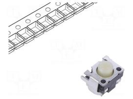 Microswitch TACT | SPST | Pos: 2 | 0.05A/12VDC | SMT | 1.6N | 3.4mm | round