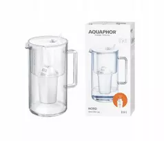 Vandens filtro ąsotis Aquaphor Nord A5 H Baltas Glass filter jug, baltas