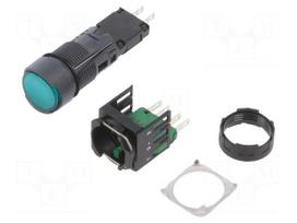 Switch: push-button | Stabl.pos: 2 | NO | 16mm | green | LED | 12÷24VDC