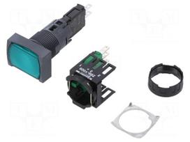 Switch: push-button | Stabl.pos: 1 | NO | 16mm | green | LED | 12÷24VDC