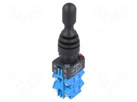 Switch: joystick | Stabl.pos: 4 | NO x4 | 3A/220VAC | 0.6A/220VDC | 22mm