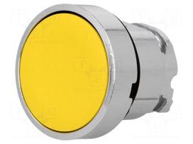 Switch: push-button | Stabl.pos: 1 | 22mm | yellow | Illumin: none | IP66
