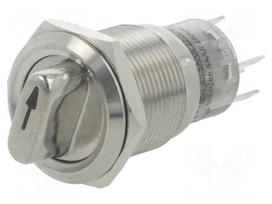 Switch: rotary | Pos: 2 | SPDT | 0.5A/220VAC | 1A/24VDC | -20÷55°C | 50mΩ