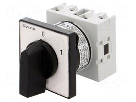 Switch: cam switch | Stabl.pos: 2 | 16A | 0-1 | Poles: 1 | Pos: 2 | -25÷55°C