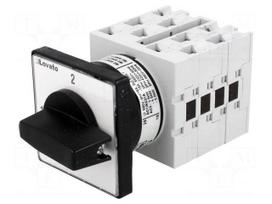 Switch: cam switch | Stabl.pos: 2 | 16A | 1-2 | Poles: 4 | Pos: 2 | -25÷55°C