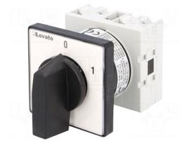 Switch: cam switch | Stabl.pos: 2 | 16A | 0-1 | Poles: 2 | Pos: 2 | -25÷55°C