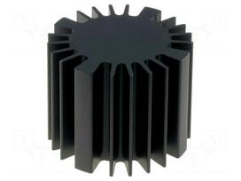 Heatsink | LED | Ø: 60mm | H: 50mm | Colour: black