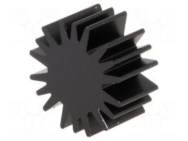 Heatsink | LED | Ø: 20mm | H: 10mm | Colour: black