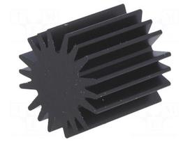 Heatsink | LED | Ø: 20mm | H: 20mm | Colour: black