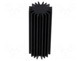 Heatsink | LED | Ø: 20mm | H: 50mm | Colour: black