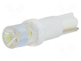 LED lamp | cool white | T5 | Urated: 12VDC | 3lm | No.of diodes: 1 | 0.24W