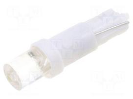 LED lamp | cool white | T5 | Urated: 12VDC | 3lm | No.of diodes: 1 | 0.24W