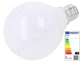 LED lamp | warm white | E14 | 220/240VAC | 470lm | 5.5W | 180° | 3000K