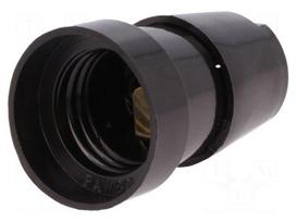 Lampholder: for lamp | E27 | Body: black | Ø: 38mm | Mat: bakelite