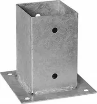 Grundline Domax Stulpo pagrindas, prisukamas prie betono, 91x150x2mm, cinkuotas