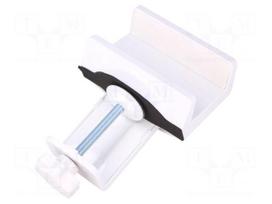 Cable organizer | Colour: white | Mat: ABS,silicone,steel