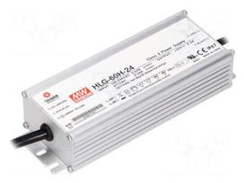 Power supply: switched-mode | LED | 60W | 24VDC | 2.5A | 90÷305VAC | IP67
