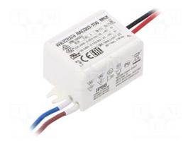 Power supply: switched-mode | LED | 3W | 3÷4.5VDC | 700mA | 90÷264VAC