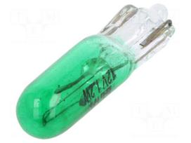 Filament lamp: automotive | W2x4.6d | green | 12V | 1.2W | VISIONPRO | T5