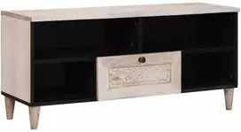 Televizoriaus spintelė Balta išblukinta 100 x 33 x 46 cm