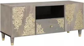 Televizoriaus spintelė su stalčių Pilka 105 x 33 x 46 cm
