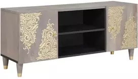 Televizoriaus spintelė su lentyna Pilka 105 x 33 x 46 cm