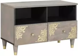 Televizoriaus spintelė Pilka 70 x 33 x 46 cm Kietas mango medis