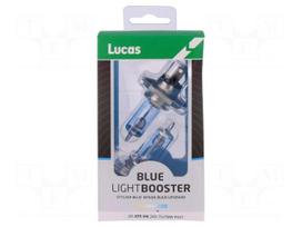 Filament lamp: automotive | P43t | white-blue | 24V | 75/70W | BLUE | H4